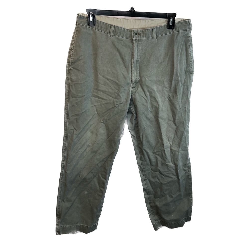 St. John’s Bay Pants Chino Straight Leg Khaki Pull on Button Fly Dress Workwear